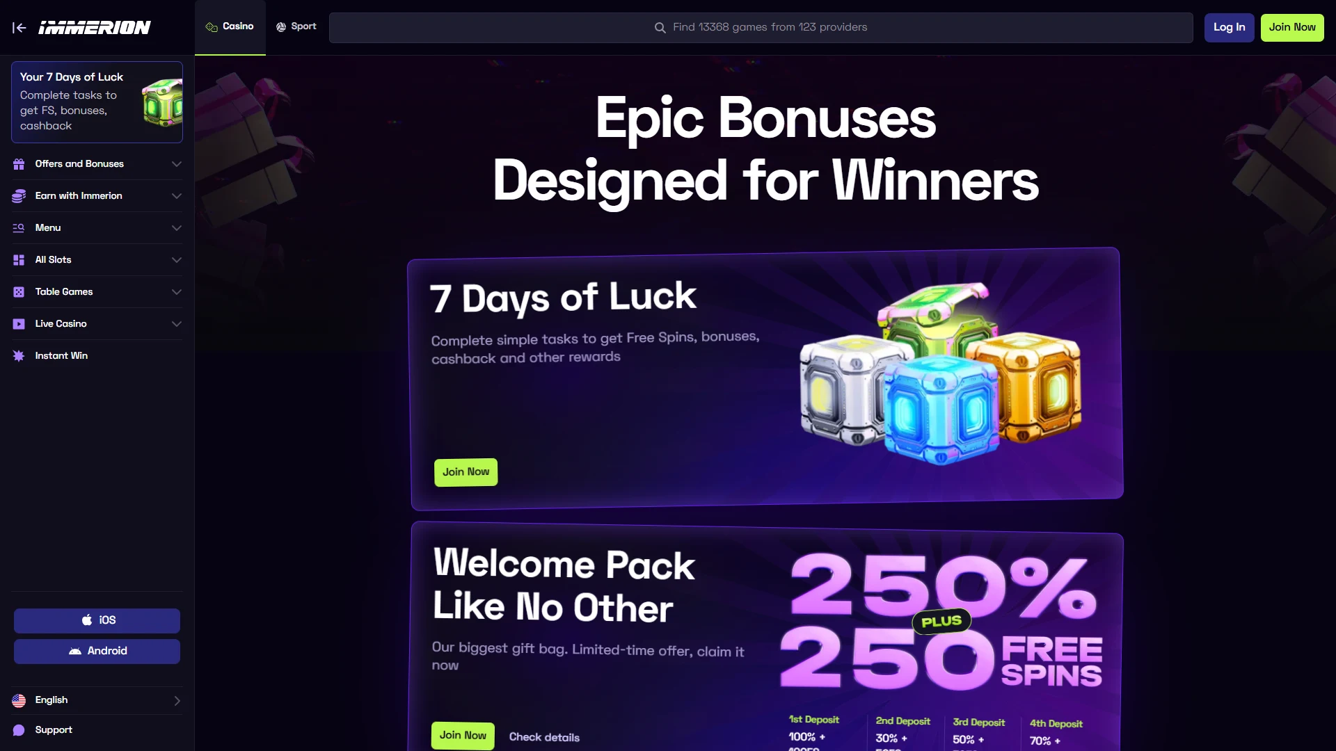 Current Immerion bonus offers